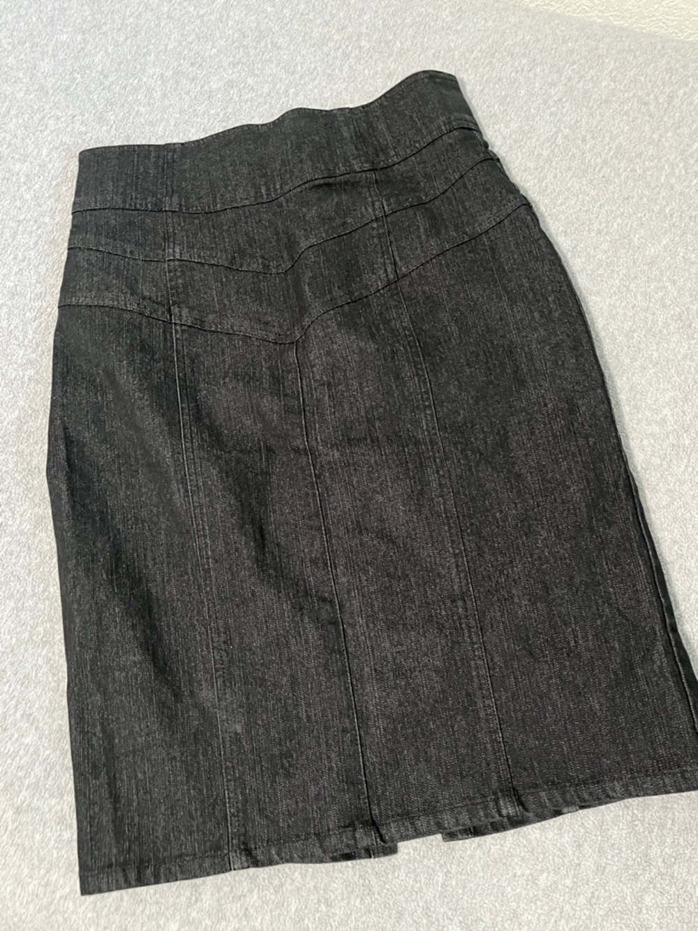 Womens Y2K Black Denim Pencil Skirt Size 8 Western Coastal Cowgirl
